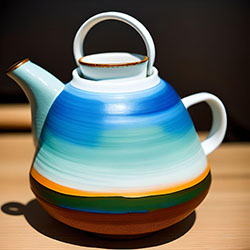 陶瓷绘画茶壶