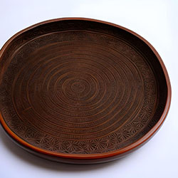 艺术陶瓷雕刻茶盘